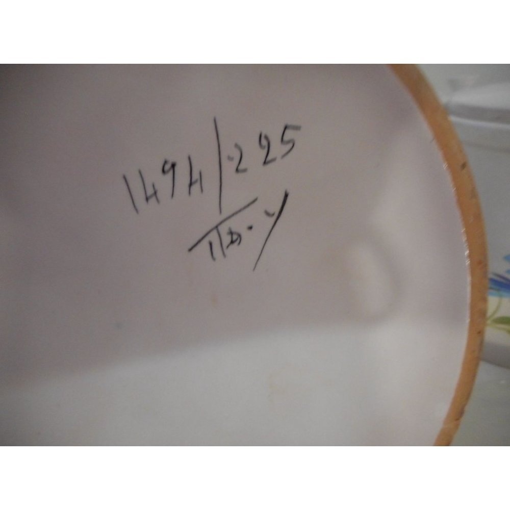 Blue Floral Canister Set w/ lids HandPainted numbered Italy Estate Find Pottery - Picture 8 of 12